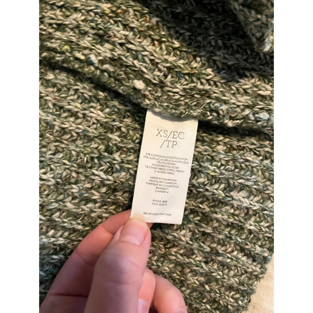 Cabi Green travel cardigan Ribbed Open Front Sweater 3892 XS - Picture 9 of 11
